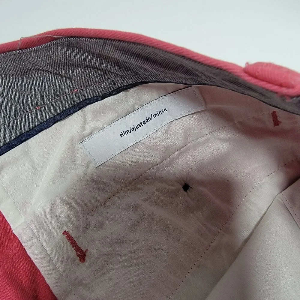 Amazon Essentials Chino Shorts Flat Front Coral Pink Size 38‎ NEW